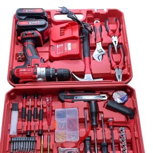Bormasina Electrica , cu 2 Acumulatori, Statie Incarcare si Multiple Accesorii