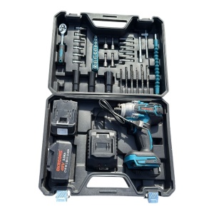 Bormasina / pistol cu impact 48V 5AH, cu 2 acumulatori si 40 accesorii