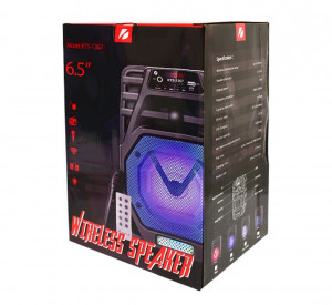 Boxa Portabila Cu Microfon Inclus, KTS1367, Audio Bluetooth 3″, Led, Radio FM, Suport MP3, Cu Telecomanda, USB Si Card TF, Negru - Img 3