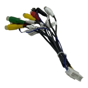 Cablu RCA cu 7 capete si cablu MIC, metalic si plastic, pentru audio si video auto - Img 2