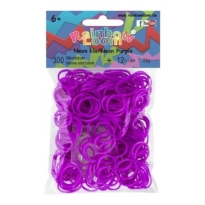 Elastice Rainbow Loom - Neon Mov - 300 buc - Img 3
