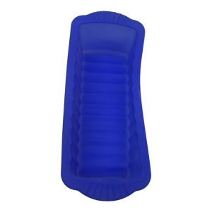 Forma de copt din silicon, cu nervuri, culoare albastra