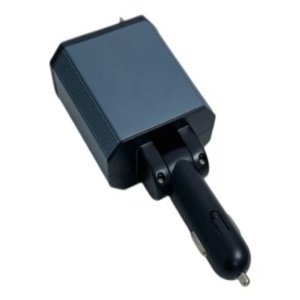 Incarcator auto 4 in 1, adaptor bricheta 12V-5V/2.4 QC/PD, cu cabluri retractabile si voltmetru - Img 5