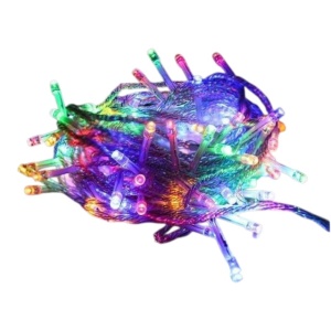 Instalatie De Craciun Multicolora, 100 L, Leduri Multicolore,Fir alb