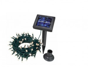 Instalatie Solara SL100W, Led cu 100 Leduri Alb Rece, 12m, Diferite Jocuri de Lumini - Img 5