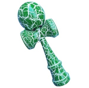 Kendama Cracked 18 cm, din lemn, verde - Img 2