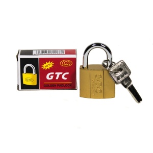 LĂCAT DE SIGURANȚĂ GTC (Golden Padlock) – 25 MM, Culoare Alamă