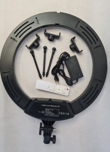 Lampa Circulara LJJ-22, Ring Light , 56cm/22Inch, LED, Trepied Extensibil, 9 Trepte Reglaj, Multicolor - Img 5