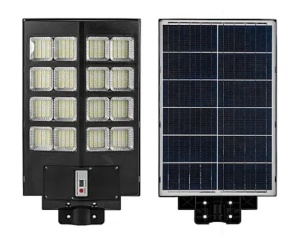 Lampa Stradala Proiector LED cu Incarcare Solara , 800W - 16 Cadrane, Panou Solar Incorporat, acumulator intern