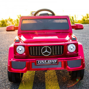 Mașină Electrică Pentru Copii AT 68 GIP, Mercedes G Class, Rosie, cu 2x Motoare, Baterie 12 V, Telecomandă, - Img 4