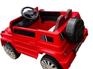 Mașină Electrică Pentru Copii AT 68 GIP, Mercedes G Class, Rosie, cu 2x Motoare, Baterie 12 V, Telecomandă, - Img 6