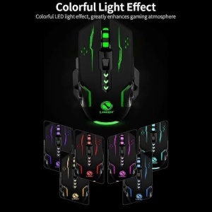 Mouse cablat V7, 6 butoane, iluminare LED colorata, negru, 12.7x7.7x4cm - Img 4
