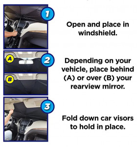 Parasolar Auto Tip Umbrela Pentru Parbrizul Masinii - Img 8