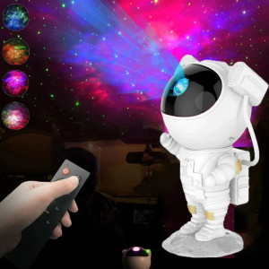 Proiector In Forma de Astronaut, Permite Proiectarea Stelelor sau Galaxiilor, Alb - Img 4