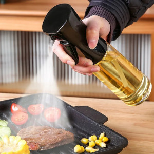 Pulverizator Negru pentru Ulei, Otet sau alte lichide, reincarcabile, multifunctionale, capacitatea 230 ml, Material Sticla si PVC, Negru - Img 3
