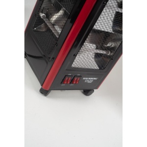 Radiator electric Hausberg HB-8802NG, 2200W, 5 niveluri de putere, incalzire in 5 directii, roti deplasare, maner pentru transport, protectie pentru rasturnare, Negru - Img 2