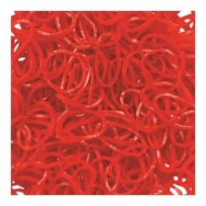 Set 300 Elastice Rainbow Loom Jelly, Rosu