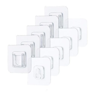 Set 5 x suport dublu cu autoadeziv , fixare/agatare diverse obiecte, aplicabil pe diverse suprafete, plastic ABS, adeziv puternic, transparent