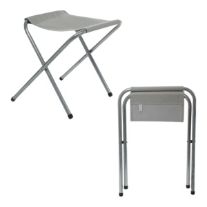Set masa camping , pliabila cu 4 scaune, Portabila, Cadru metalic, Metal, Argintiu/Alb - Img 6