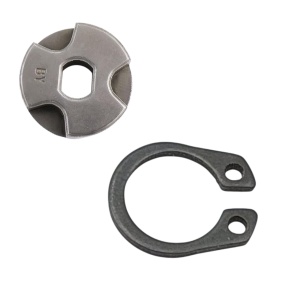 Set Pinion drujbă 3/8 inch 6 dinți 10x8mm ,orificiu central + Inel de siguranta , otel, 7 x 8 mm