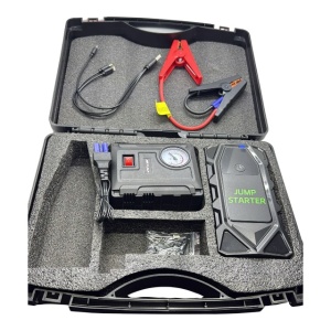 Starter auto cu LED 18000mAh -K01- cu compresor de aer portabil, pornire automată, încărcător de baterie pentru scule electrice de urgență - Img 4
