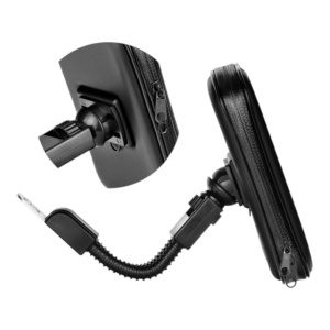 Suport Telefon Motocicleta / Scuter Universal Rezistent la Apa 5.5 - 6.3" (Negru) - Img 2