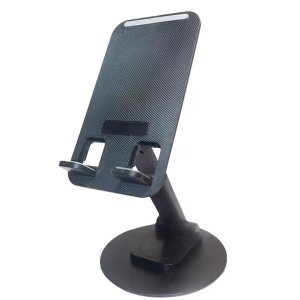 Suport Telefon Pliabil, Rotatie 360°, pentru birou, Reglabil pe Inaltime, Compatibil Universal, Portabil, Negru - Img 4