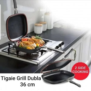 Tigaie dubla , interior antiaderent, 36 cm - Img 3
