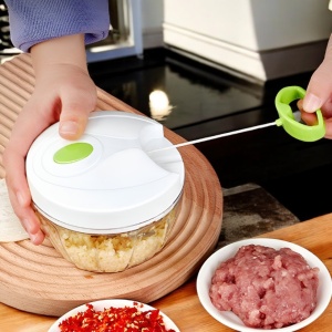 Tocator manual pentru legume, 3 cutite, actionare cu snur - Img 2