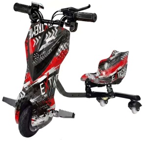 Tricicleta Electrica Drift Pentru Copii 360, Motor 350W, Baterie 36V, 4400 mAh, Bluetooth, Viteza 15 km/h, Extreme