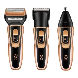 Trimmer Multifuncțional 3 în 1Rezistent la Apă, Lame Titan, Negru/Auriu - Img 3
