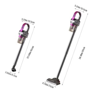 Aspirator portabil pentru par de animale, putere de aspiratie mare, capacitate mare a bateriei, violet - Img 2