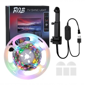 Banda LED RGBIC inteligenta cu Sincronizare pentru TV, Camera HD 1080p cu Senzor de culoare - Img 4