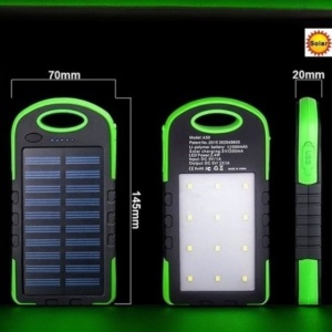 Baterie externa solara, portabila, IPX6, 2 USB, Lanterna LED - Img 3