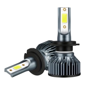 Becuri LED H7, 120W, 12000 Lumen, 2 Bucati, Canbus Plug&Play, 12-18V, Ventilator si Tija Racire din Cupru, 30000 Ore