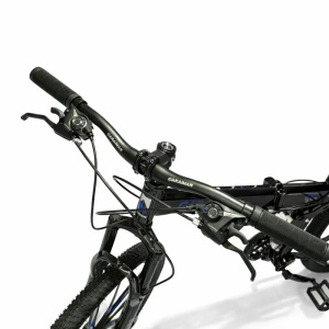 Bicicletă Caraiman 26ZD, pliabilă, roți 26 inch, cu dublă suspensie, frâne pe disc, albastru - Img 3