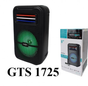 Boxa Portabila Wireless GTS1725, Bluetooth, Lumini LED RGB, Microfon, Cititor SD Card, AUX, USB, FM Radio, Negru - Img 3