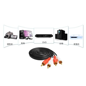 Cablu conectare audio Stereo, 2x RCA – 2x RCA tata, pentru TV, Sisteme Media, DVD player, boxe, lungime 1.5m - Img 3