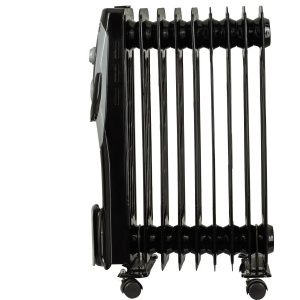 Calorifer electric Hausberg HB-8910NG, 2000 W, 9 elementi, 3 nivele de putere, termostat reglabil, Negru - Img 6