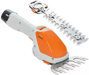 Foarfeca gradinarit electrica 2 in 1 acumulator, pentru tuns Iarba, gard viu sau arbusti, maner reglabil Inaltime