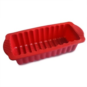 Forma de copt din silicon, cu nervuri, culoare rosie