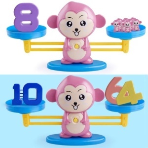 Jucarie Maimuta tip balanta invatam matematica, joc de invatare a numerelor si jucarii educative, 27 cm, pentru copii - Img 6