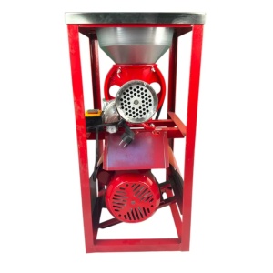 Masina Tocat Carne cu motor electric 1,3 kw ,Palnie pentru carnati ,platforma inox,buton start stop - Img 2