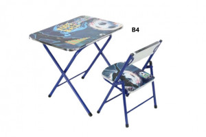 Masuta si Scaunel Pliabile B4 , Imprimeu Foot Boll , Reglabile pe Inaltime