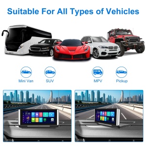 Navigatie Auto UNIVERSALA, Navigatie portabila Android 13 Universala, 2 GB RAM 32 GB ROM Octa-Core, Ecran rabatabil de 6.86 inchi, Android Auto & Carplay, WiFi, GPS, BT, FM+ Camera marsarier inclusa, Aplicatie Wi-Fi, Bluetooth Audio, negru - Img 8