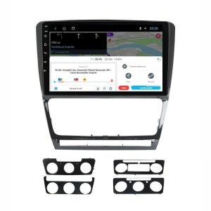 Navigatie dedicata cu Android Skoda Octavia II 2009 - 2013, negru, 1GB RAM, Radio GPS Dual Zone, Display HD IPS 10" Touchscreen, Internet Wi-Fi, Bluetooth, MirrorLink, USB - Img 7