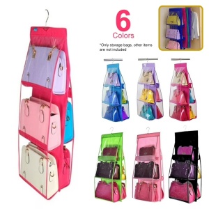 Organizator genti , galben ,6 buzunare 90*35*32 cm - Img 3