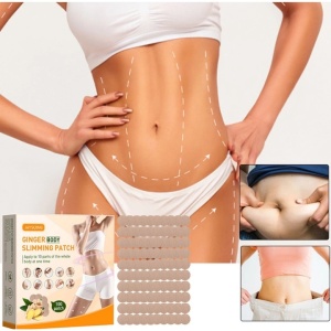 Pachet de 100 Plasturi Slabire Corp cu Ghimbir – Efect Termogenic, Detox, Ardere Grasime, plasturi pentru slabit Slim BODY - Img 2