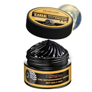 Pasta de Lustruit Anvelope Auto, inalta eficienta, Protectie de lunga durata, anti-imbatranire, Burete inclus, 50 g
