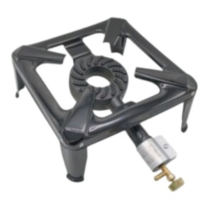 Pirostrie cu Patru Picioare, Patrata, cu 1 Arzator din Fonta, Dimensiune 30 cm - Img 2